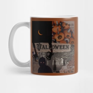 Halloween aesthetics pumpkin ghost forest moon bat Mug